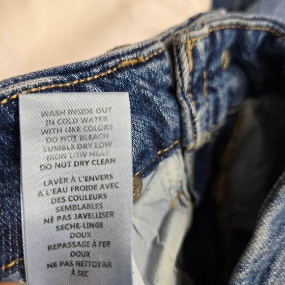 NWT Good American Good Classic High-Rise Straight Jeans Size 4/27 Raw Edge Denim - Picture 8 of 12